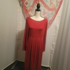 West Kei size large burnt orange maxi dress.